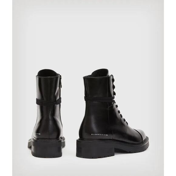ALLSAINTS Dusty Cap Toe Lace-Up Combat Boot - 10 M - Picture 3 of 8